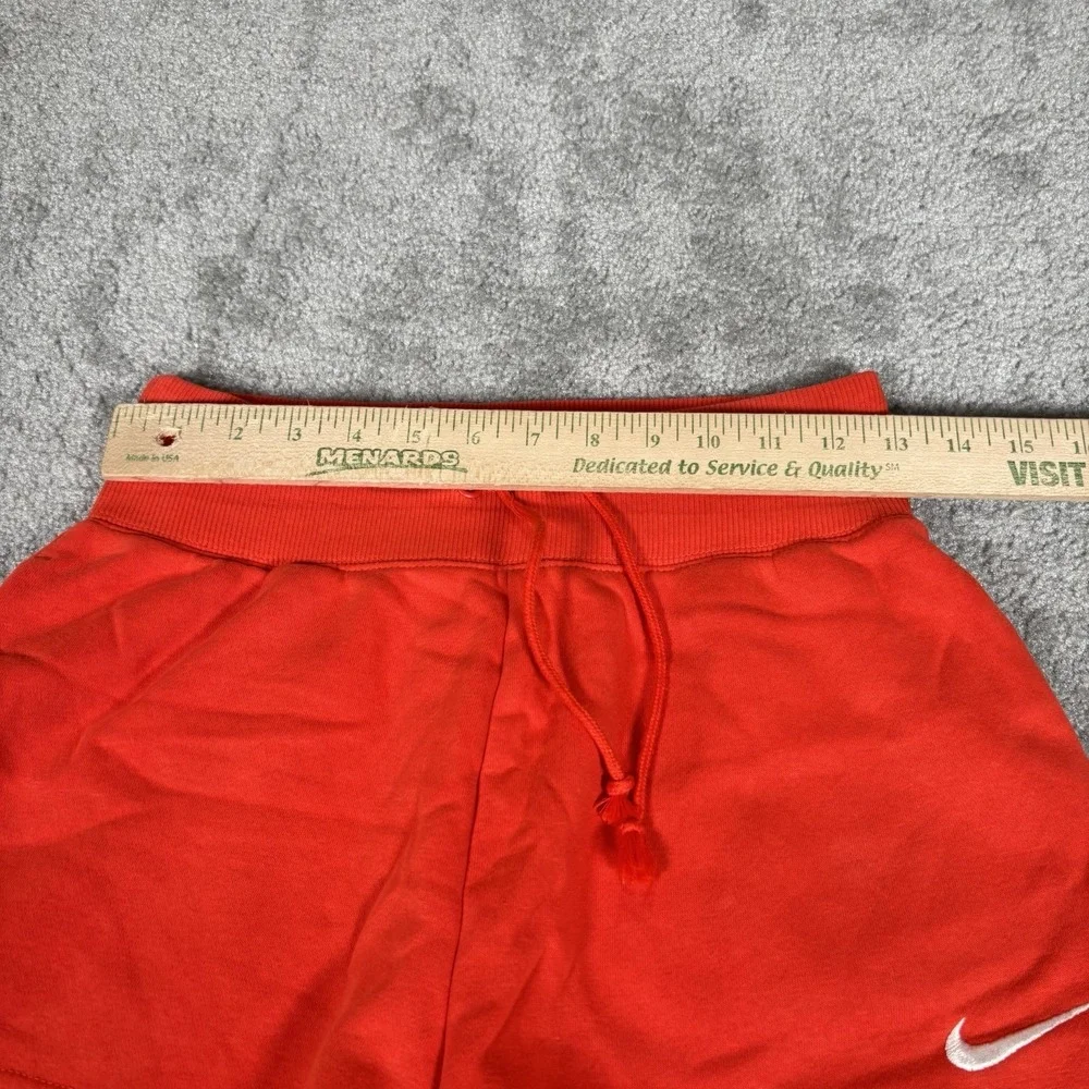 Nike Sportswear Sweat Shorts Womens XS Orange Fleece Phoenix High Waisted Loose